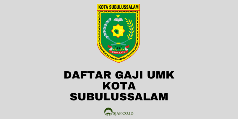 Daftar Gaji UMK Kota Subulussalam